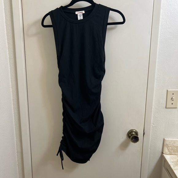 Imagenation RACER NECK RUCHED MINI DRESS - Picture 2 of 6